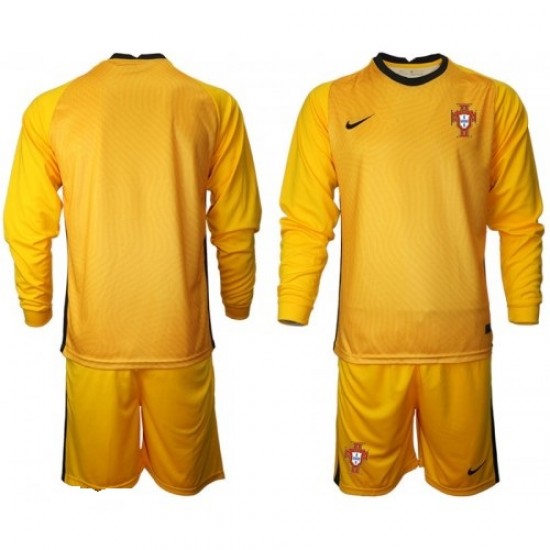 Camisola Portugal Guarda-redes Criança Equipamento Segundo Euro 2020 Manga Comprida